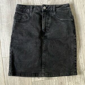 Zara High waist black denim dress